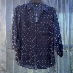 Blue lightweight button down